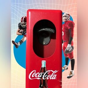 Coca Cola Bottle Opener Vintage Style Wall Decor Soda Button Garage Bar Sign